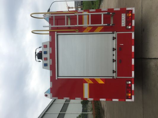Howo Red Color Water Foam Fire Truck 196kw 6 Ton With Double Cabin