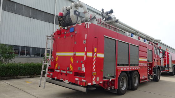 HOWO 324KW Water Tower Fire Truck 6X4 32 Meter Hydraulic Telescopic