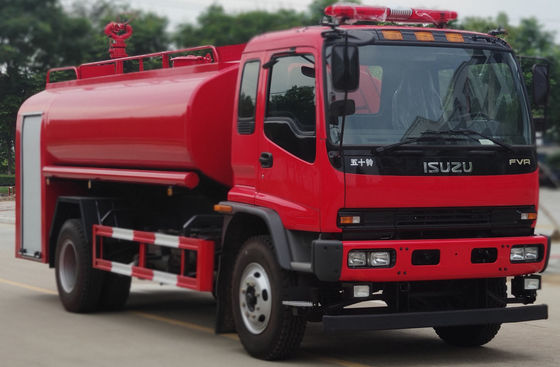 177kw ISUZU Fire Engine , 10000L Water Rescue Fire Truck 6 Wheeled