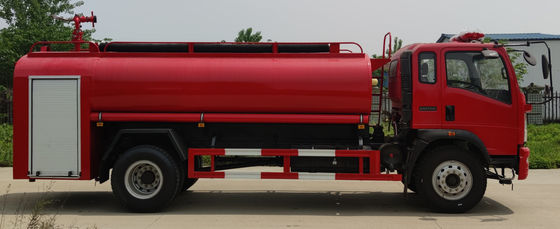 Sinotruk 160HP Water Tank Fire Truck 6 Wheeled 8T For Fire Department