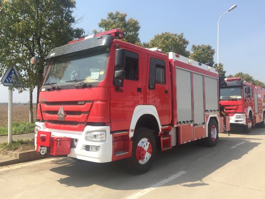 불 싸움을 위한 HOWO 디젤 소방서 구조 트럭 4x2 350hp