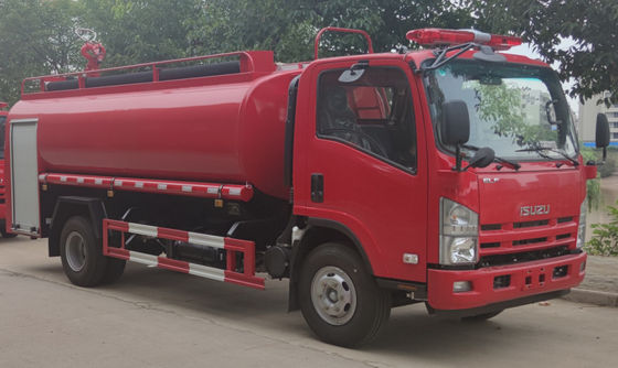 ISUZU 190HP 다기능 산업 소방차 4x2 8000L 빨간색